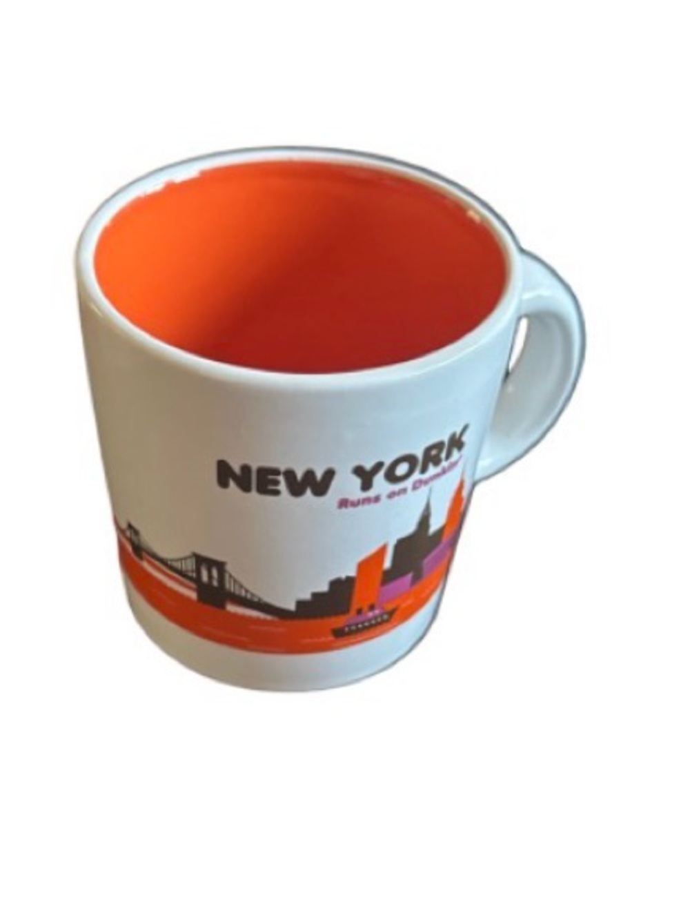 Dunkin' Donuts New York Skyline Mug with Orange Interior